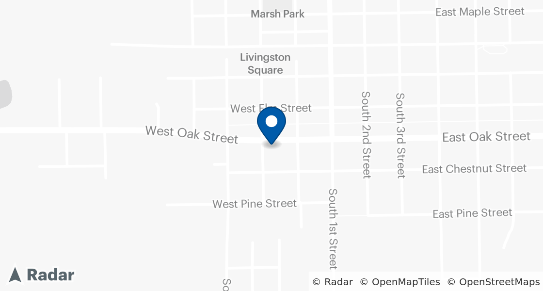 Map of Dairy Queen Location:: 411 W Oak St, Fairbury, IL, 61739-1442